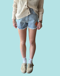 Dixie Blues Vintage High Rise Flower Patch Jean Shorts 25”