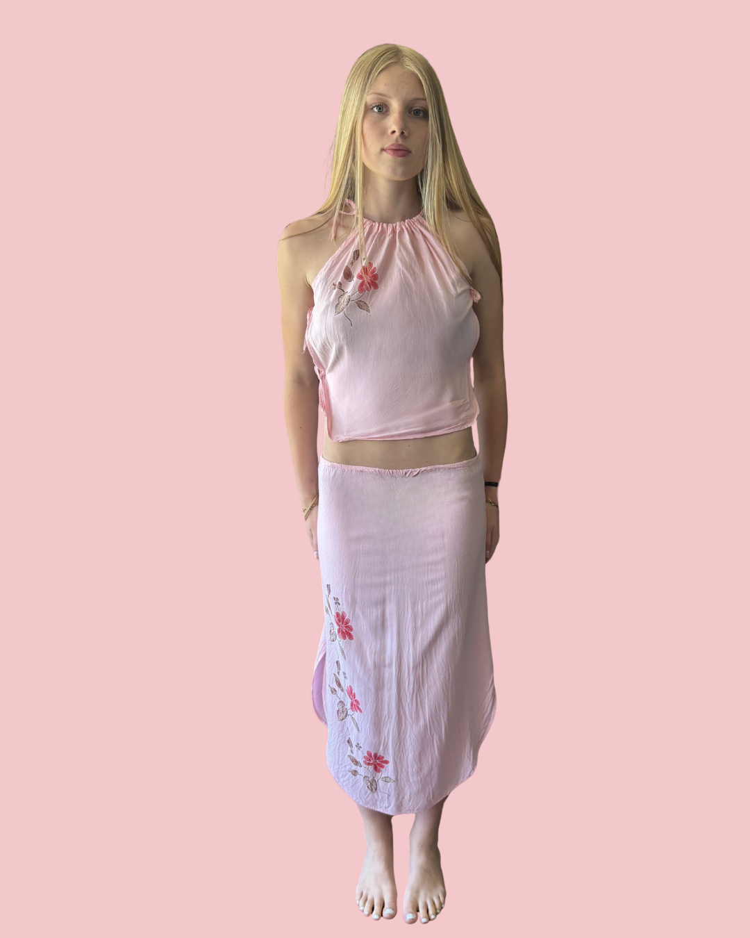 Vintage Two Piece Beach Set One Size