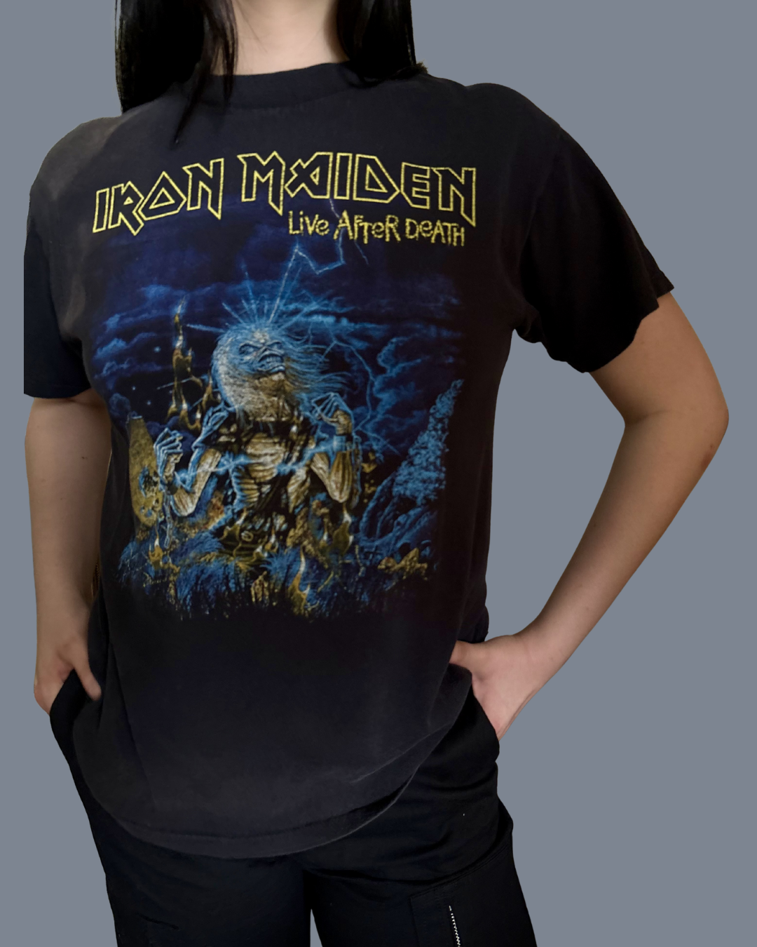 Iron Maiden Live After Death Vintage Tennessee River Tee M