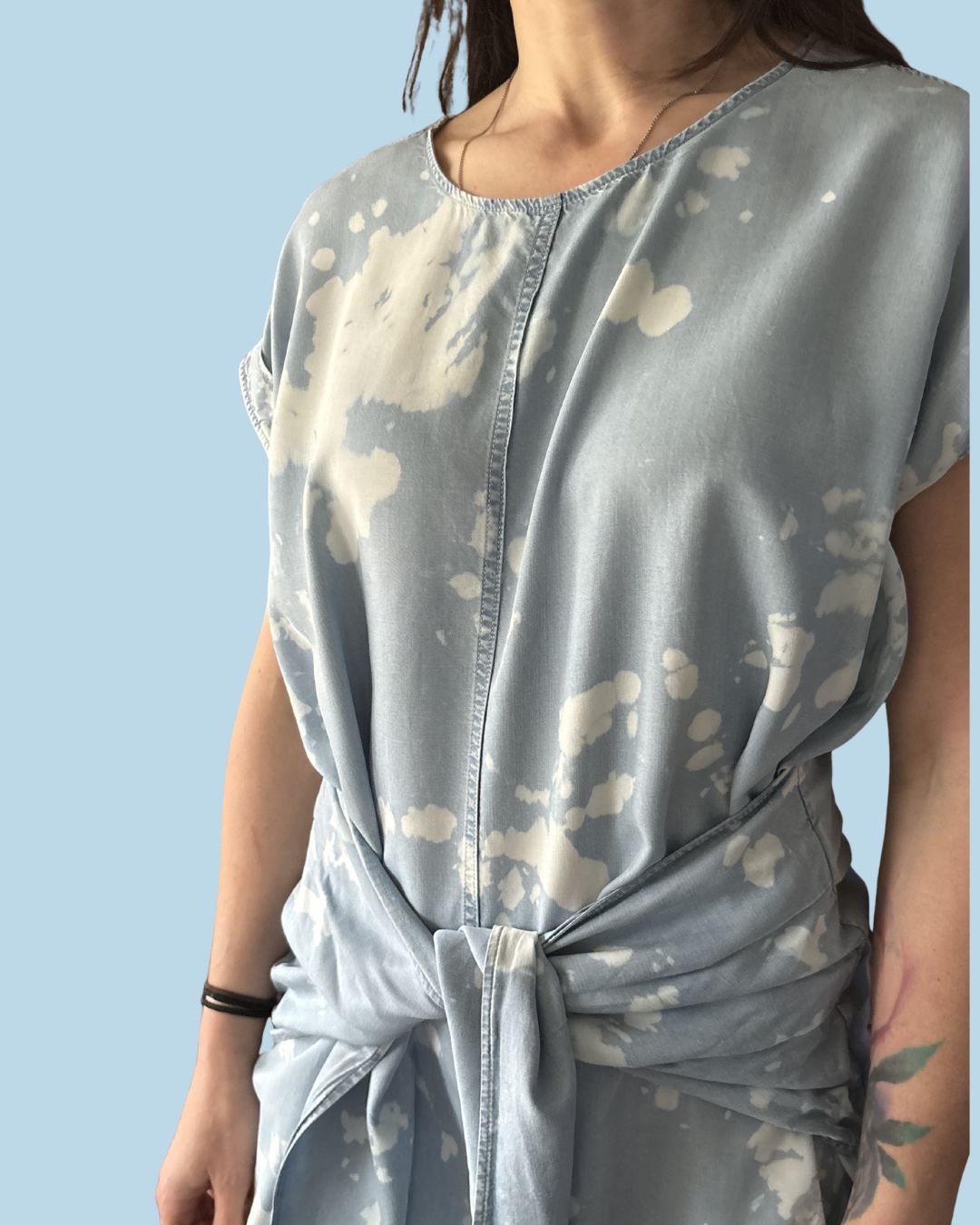 All Saint Chambray Tie Front Dress Size 10
