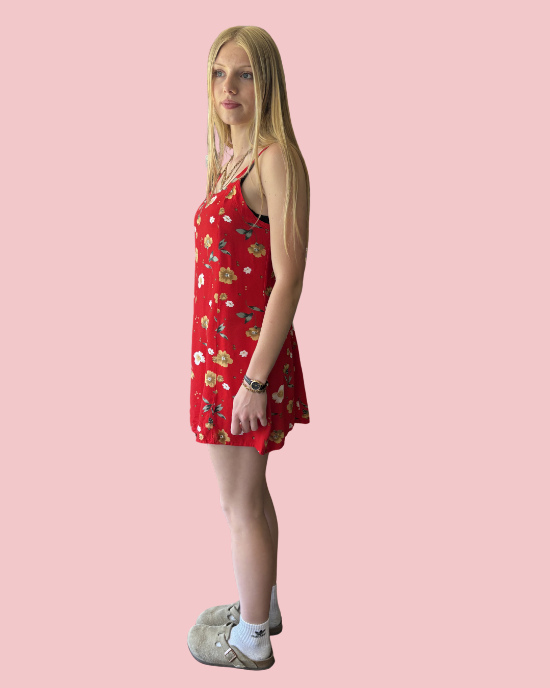 Vintage Mountain Pass Print Dress S