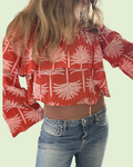 Lucky Brand Aurora Ruffle Blouse M NWT