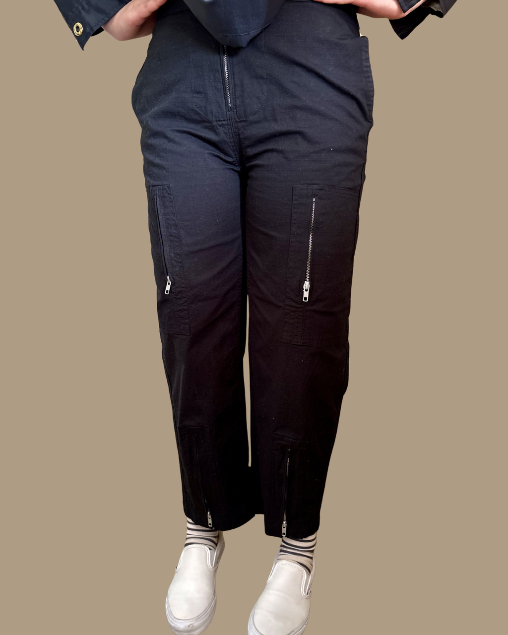 Scotch Soda Black Zip Cargo Pant 27 NWT
