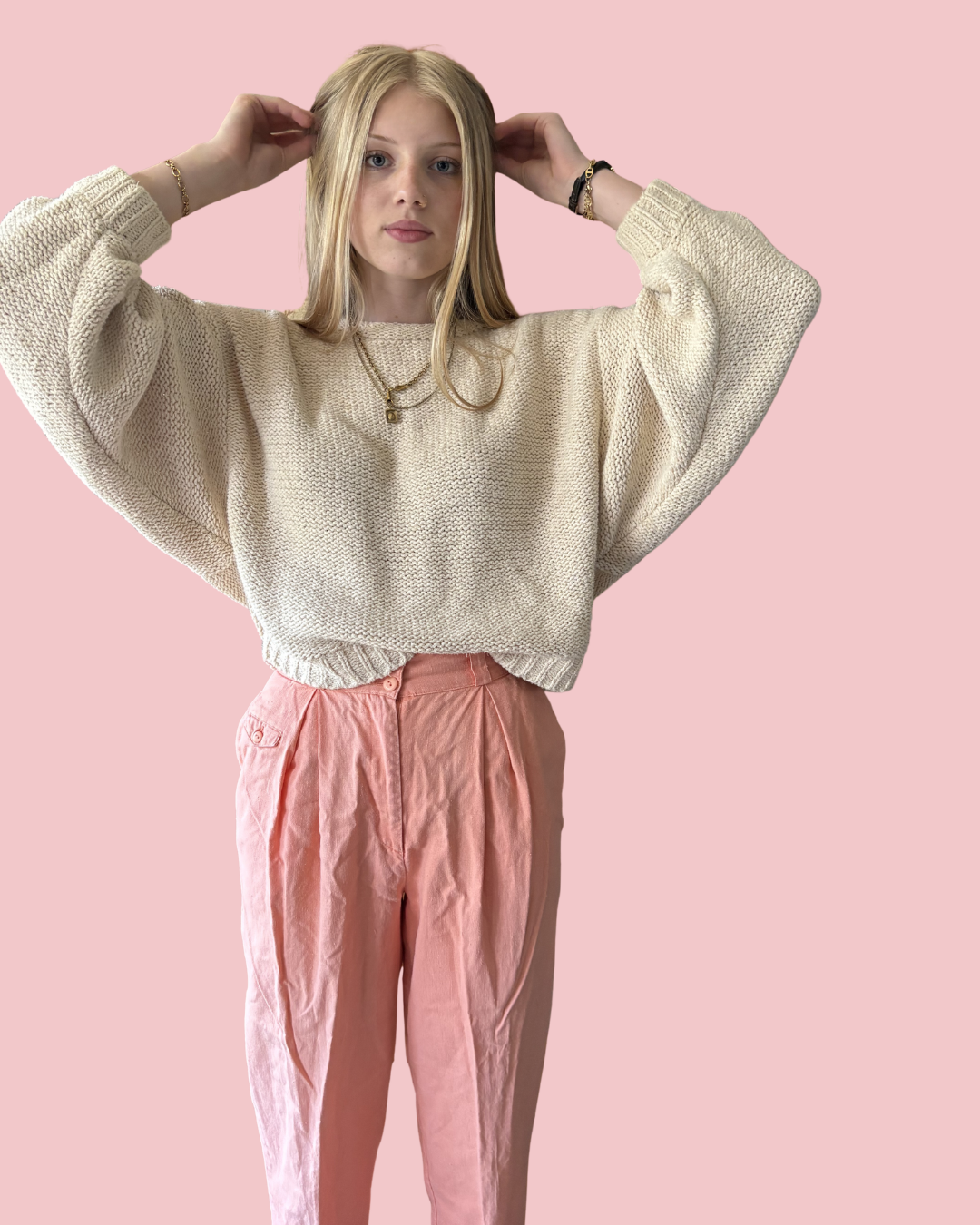 Atelier Delphine Crop Knit Sweater XS/S