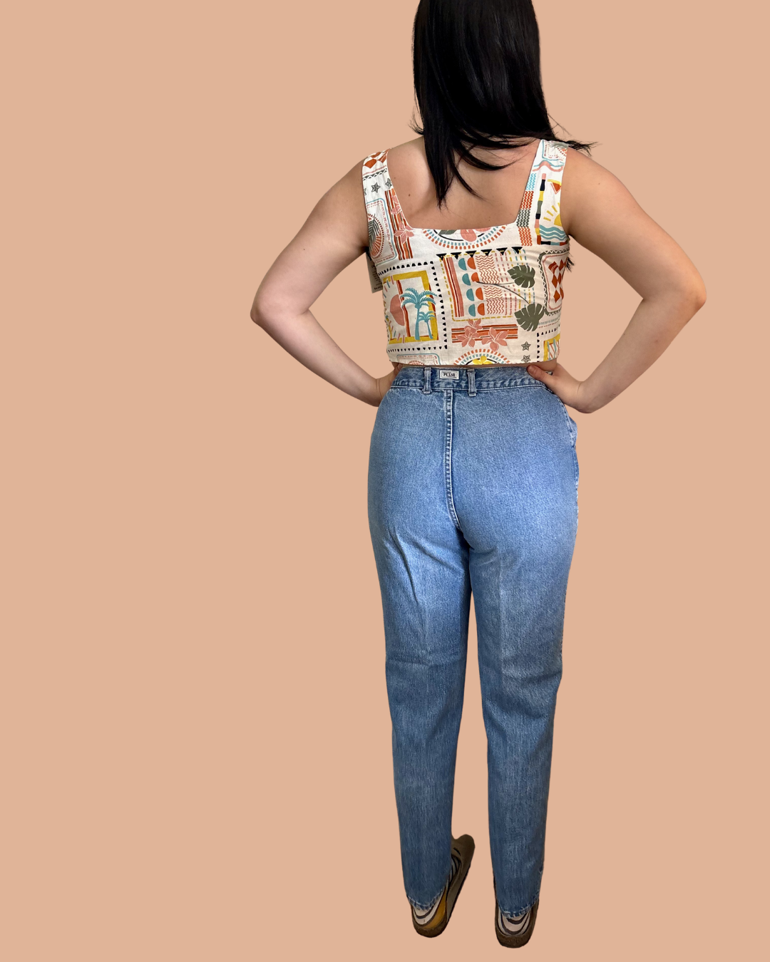 Japna Linen Blend Crop Size M NWT