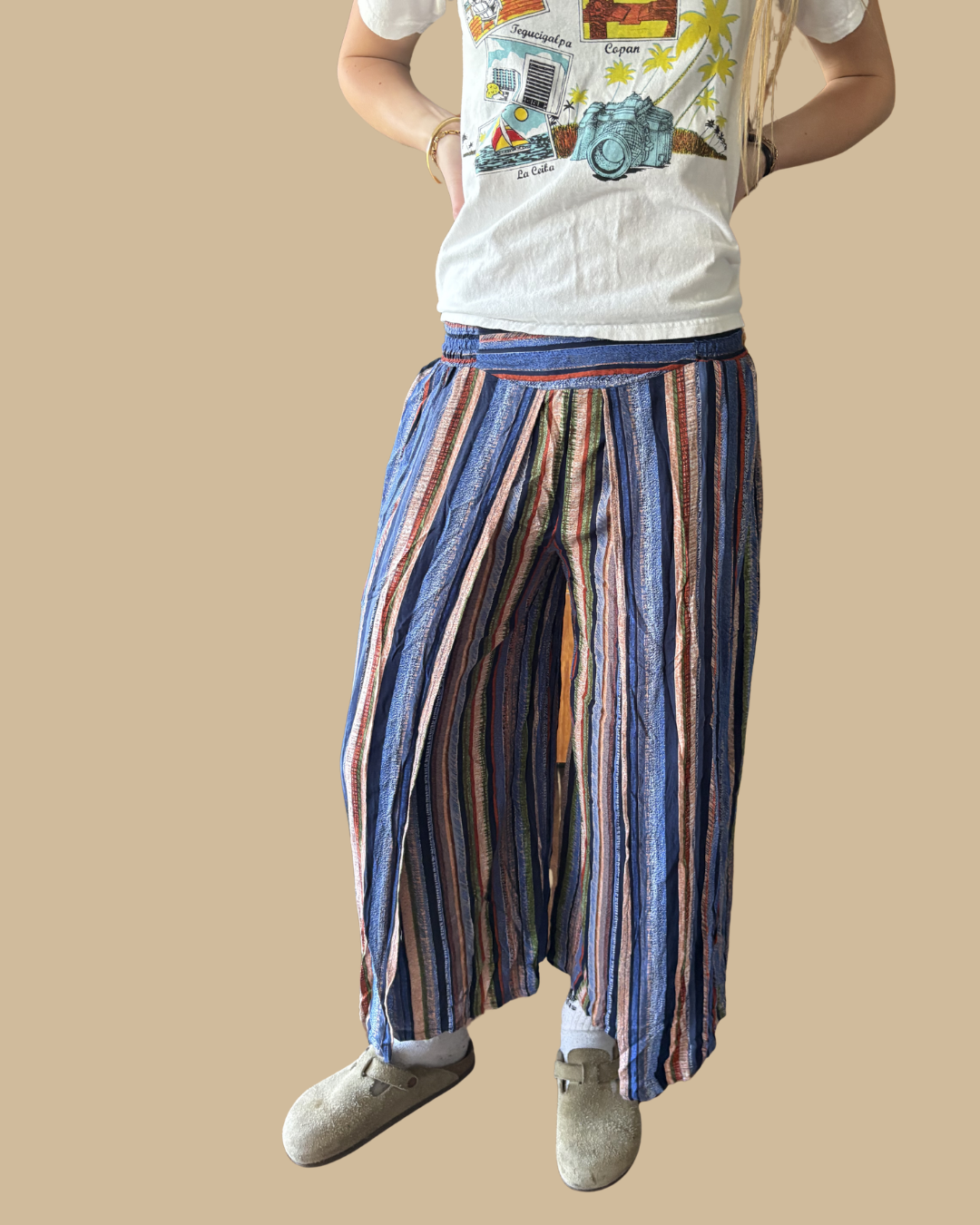 Stripe Boho Easy Pant S/M