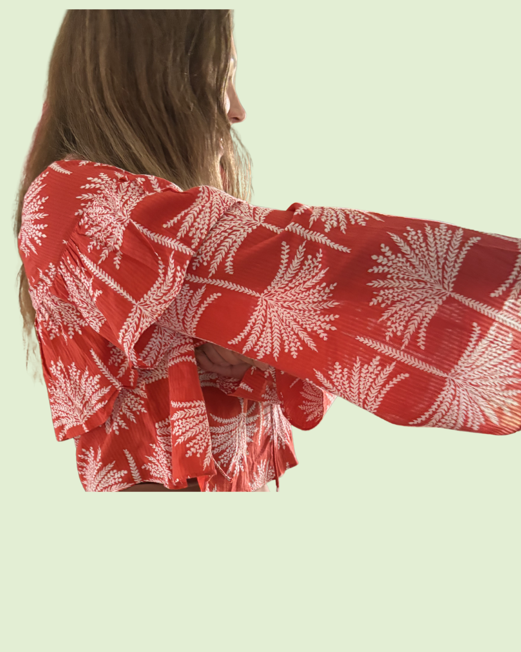 Lucky Brand Aurora Ruffle Blouse M NWT