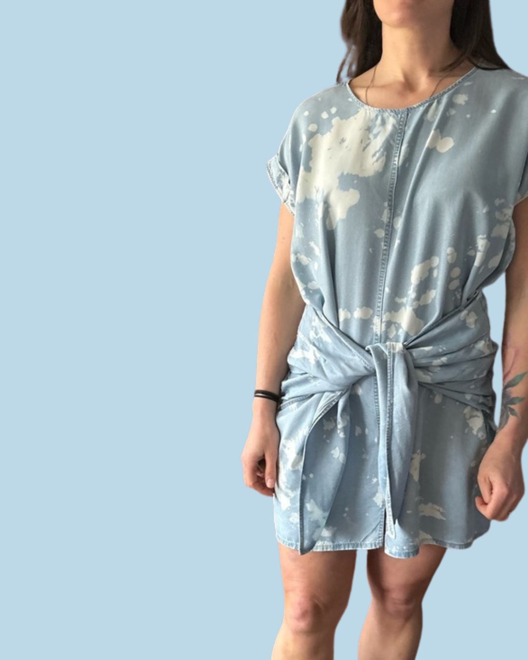 All Saint Chambray Tie Front Dress Size 10