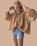 DOEN Jane Blouse in Toffee Blouse M