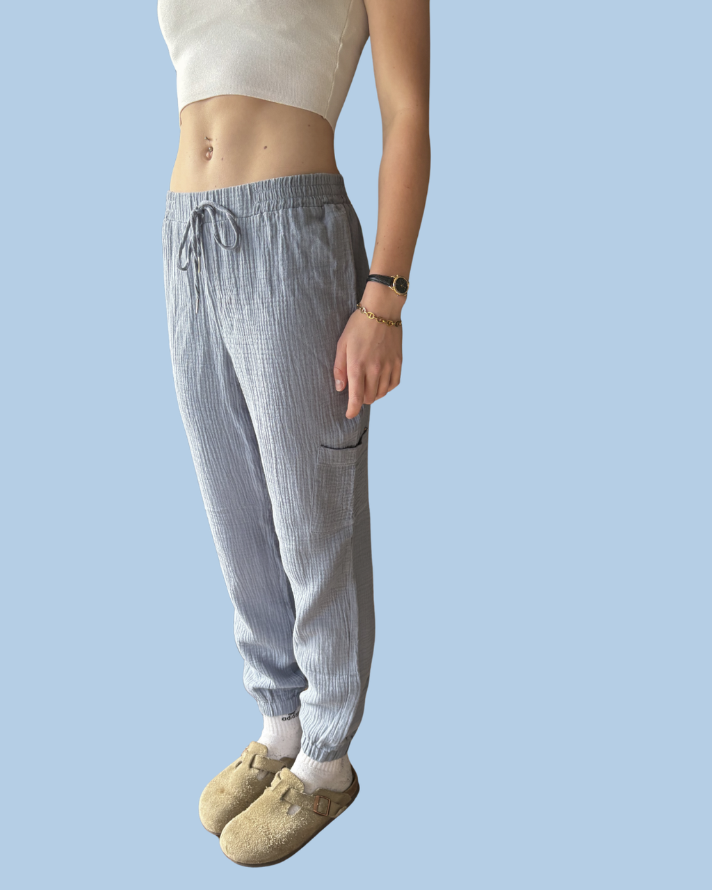 Retrology Crinkle Cotton Pant M