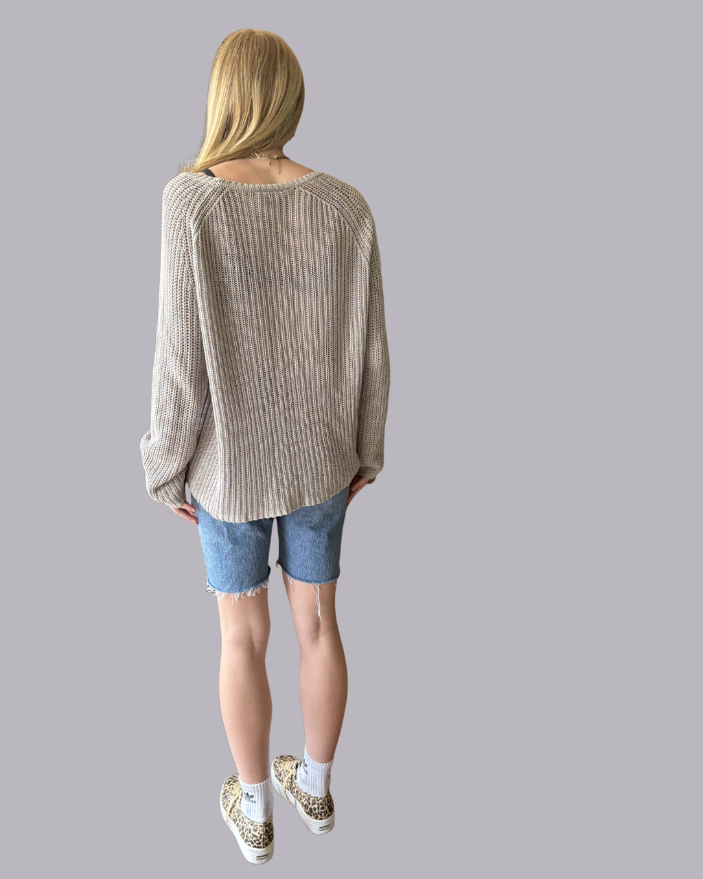 Wooden Ships Grey Knit Sweater S/M