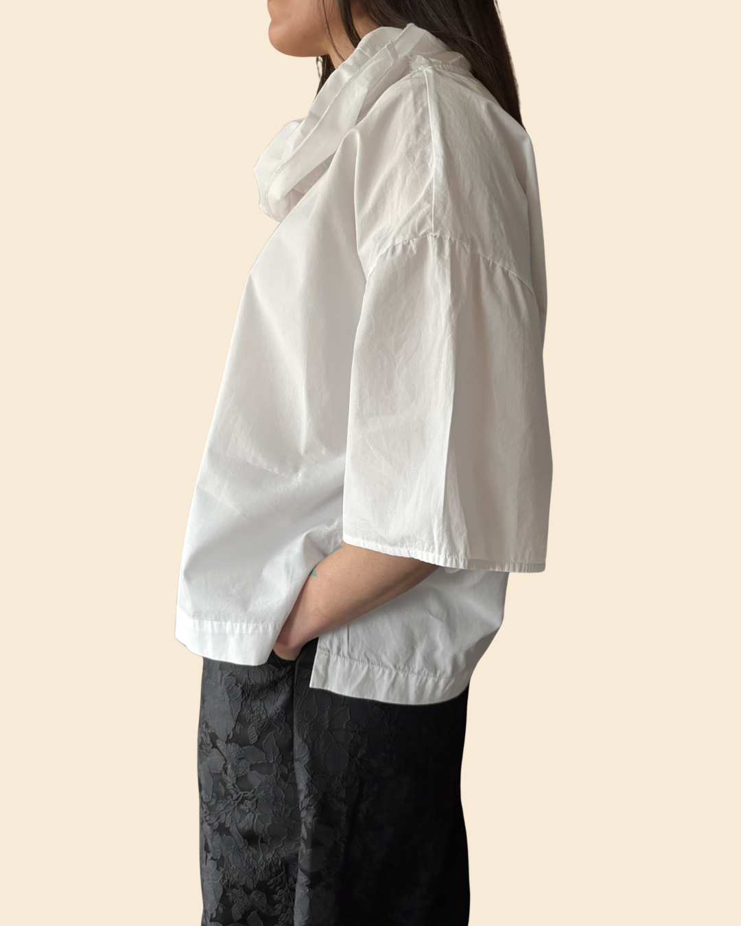 Ozai N Ku Minimalist Cotton Poplin Top 1 (M/L)