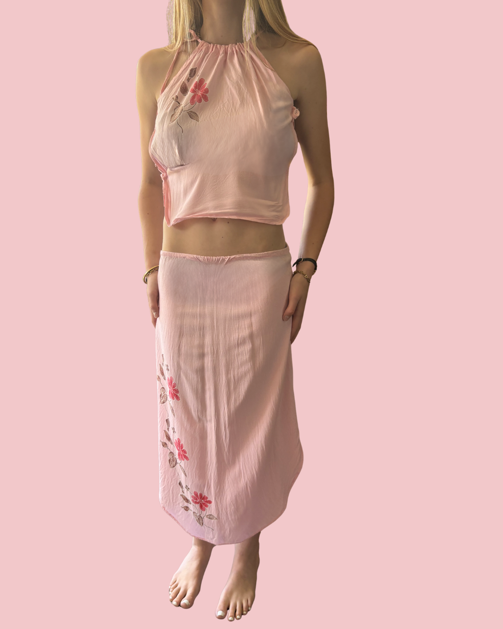 Vintage Two Piece Beach Set One Size