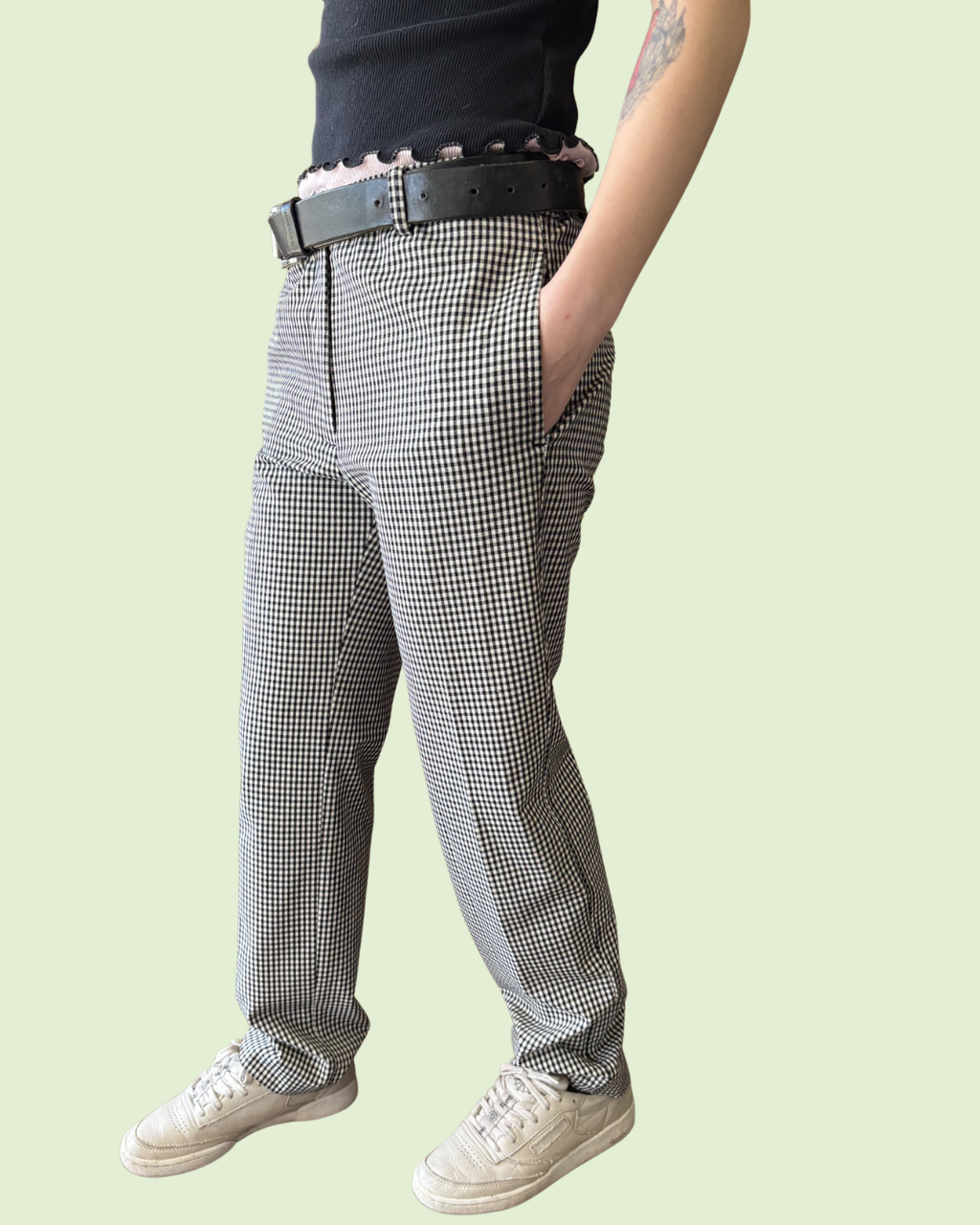 Mango Houndstooth Trouser Pant 4