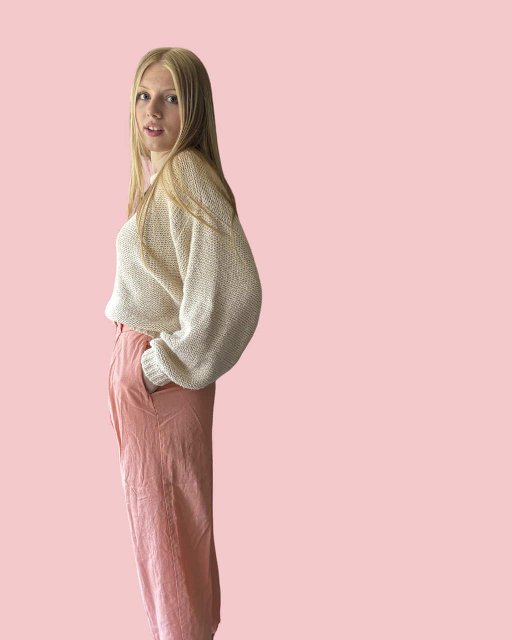 Atelier Delphine Crop Knit Sweater XS/S