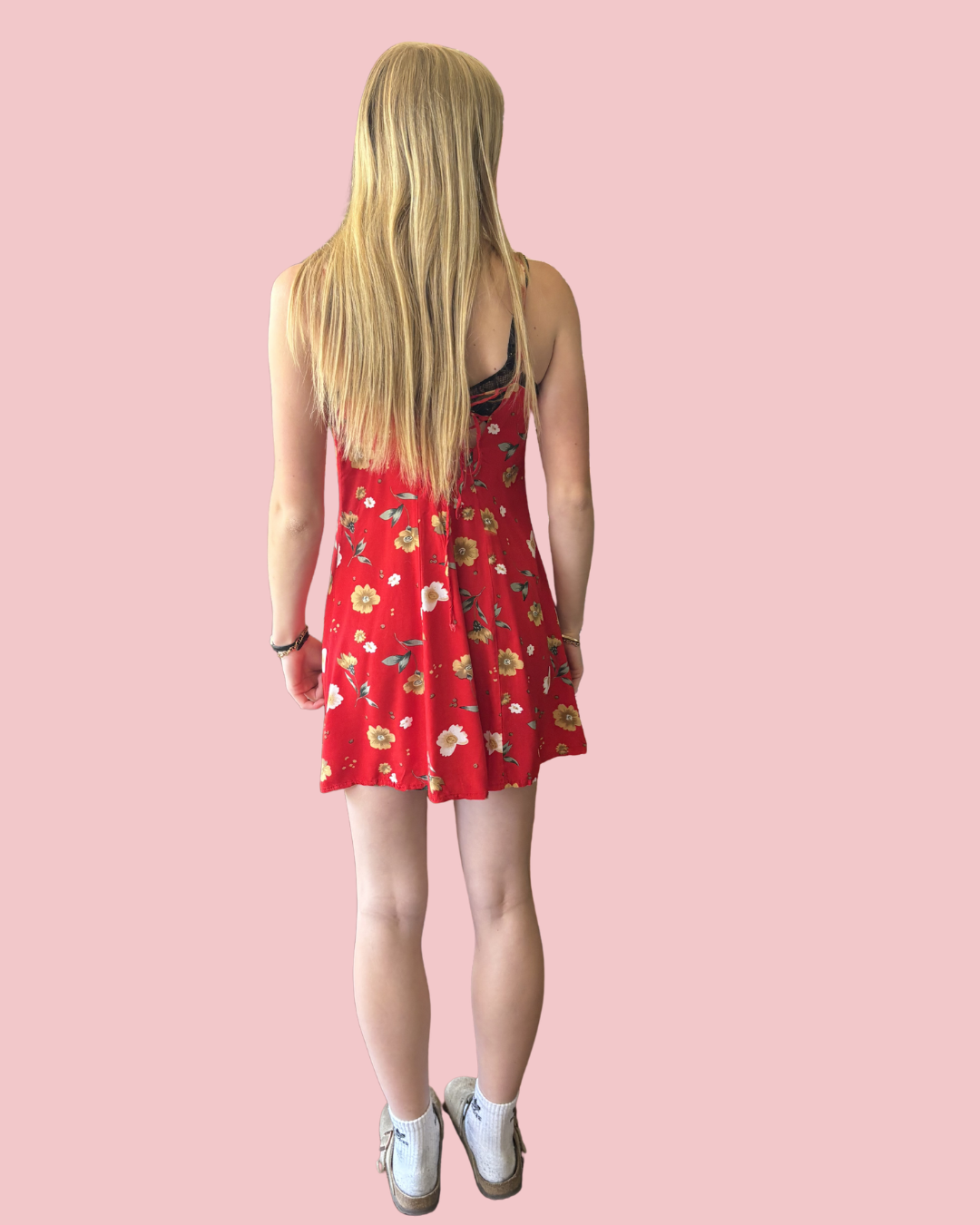 Vintage Mountain Pass Print Dress S
