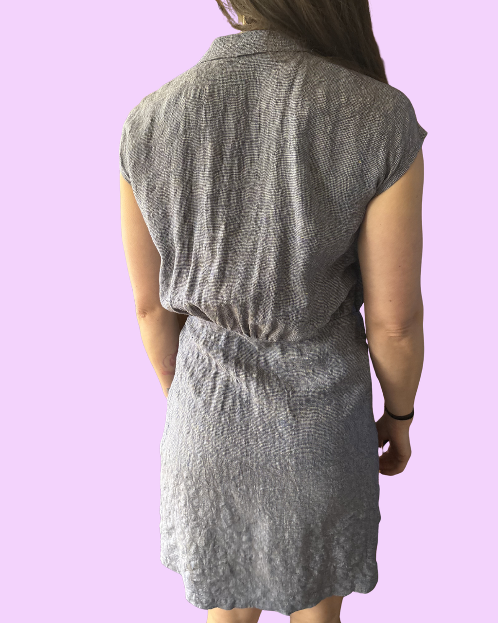 Mina Perhonen Japanese Minimalist Linen Wrap Dress 38 (6)