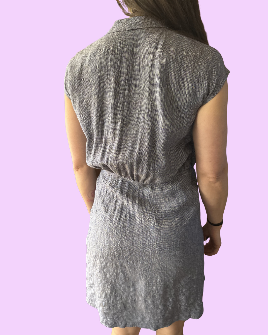 Mina Perhonen Japanese Minimalist Linen Wrap Dress 38 (6)