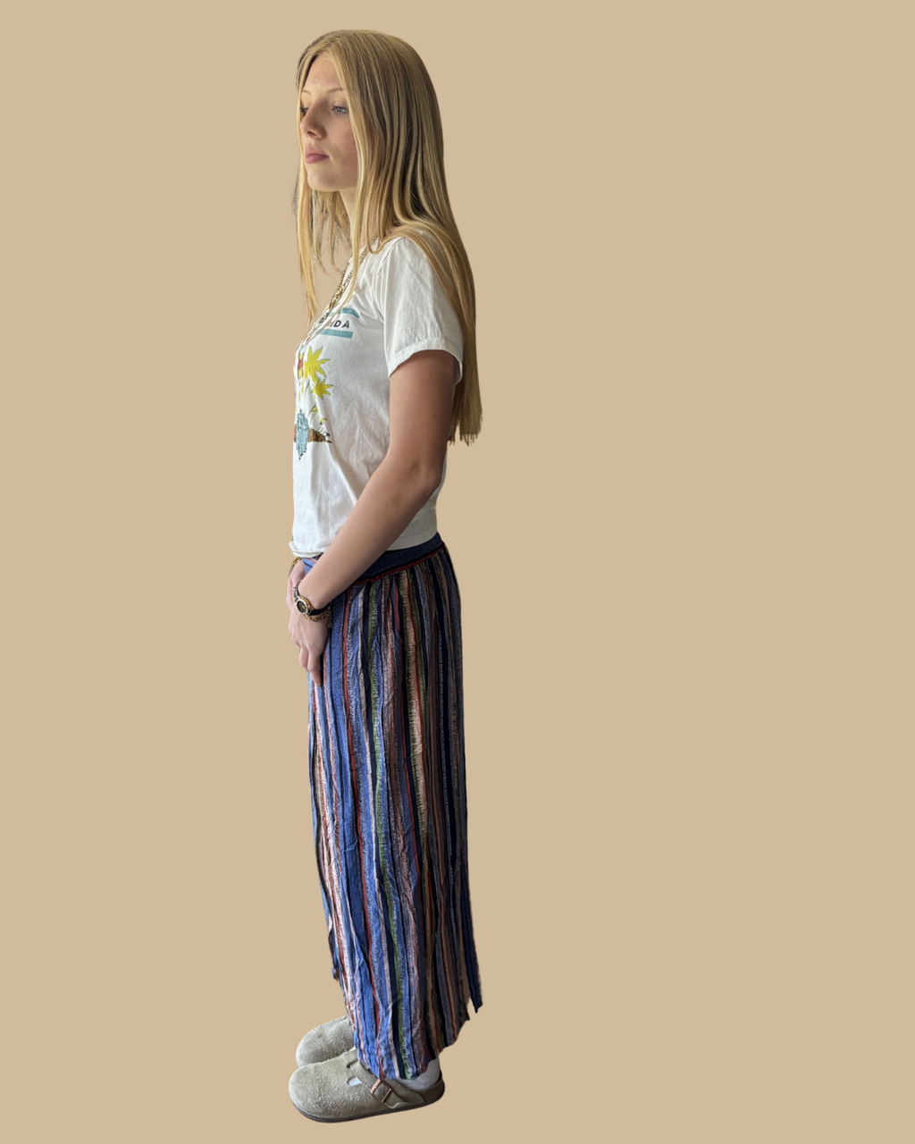 Stripe Boho Easy Pant S/M
