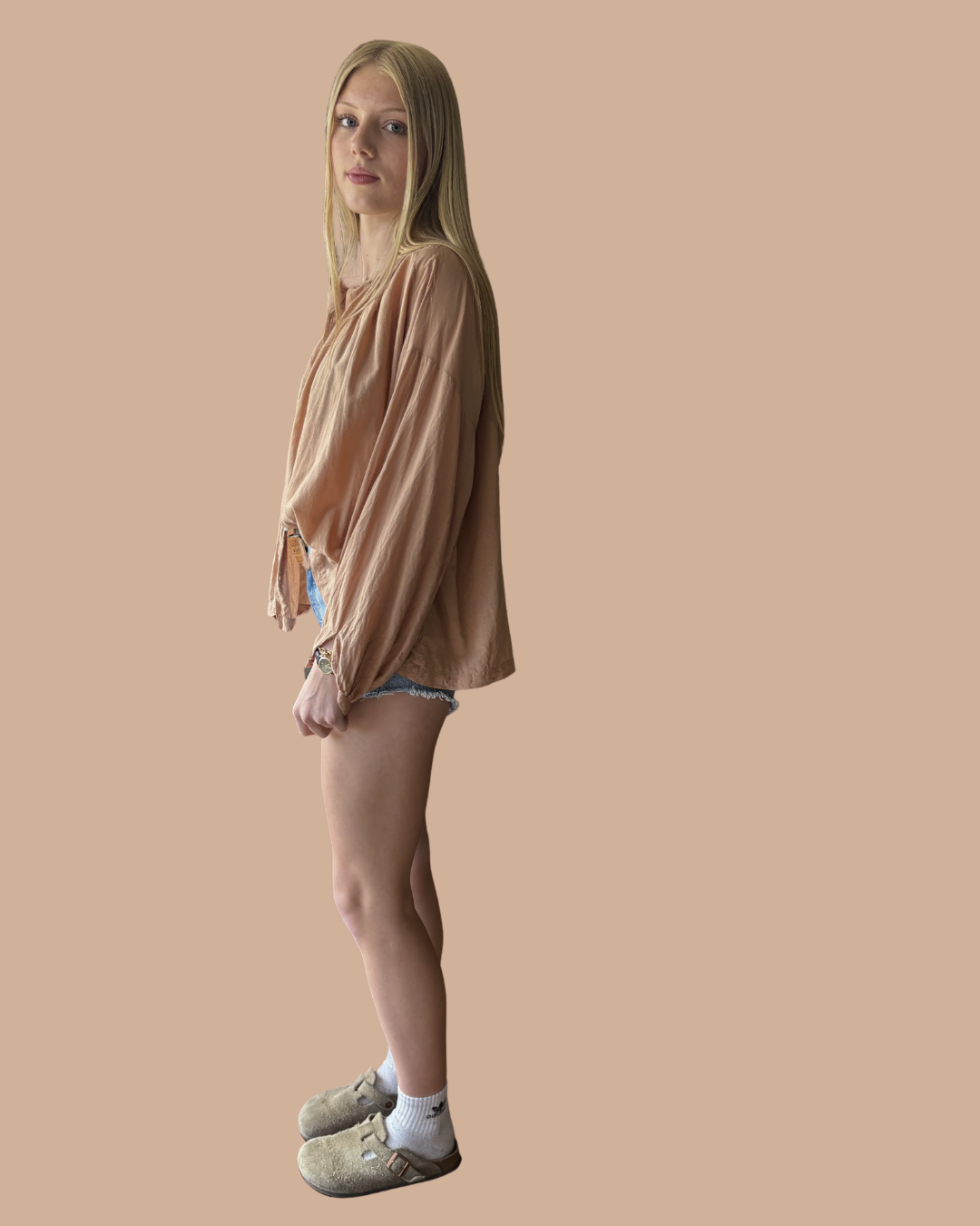 DOEN Jane Blouse in Toffee Blouse M