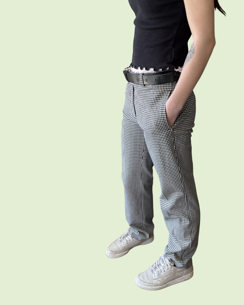 Mango Houndstooth Trouser Pant 4