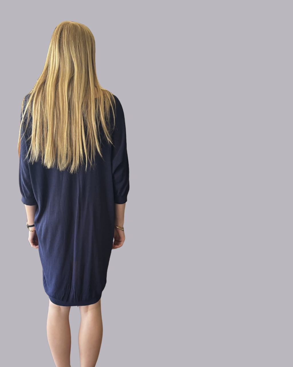 ACNE Navy Sheer Tunic/Dress Size L