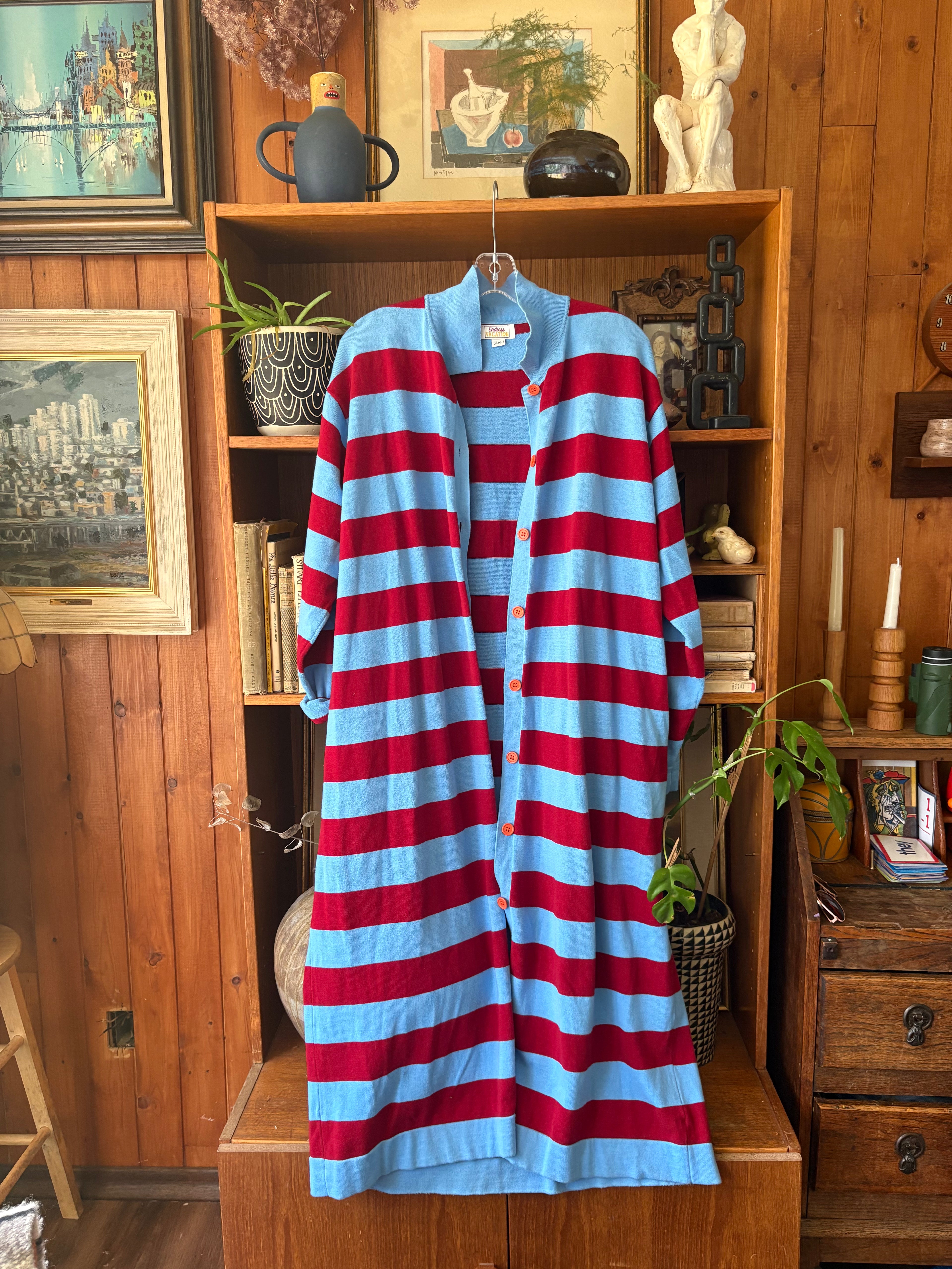 RedSky Red/Blue Long Cardigan L/XL