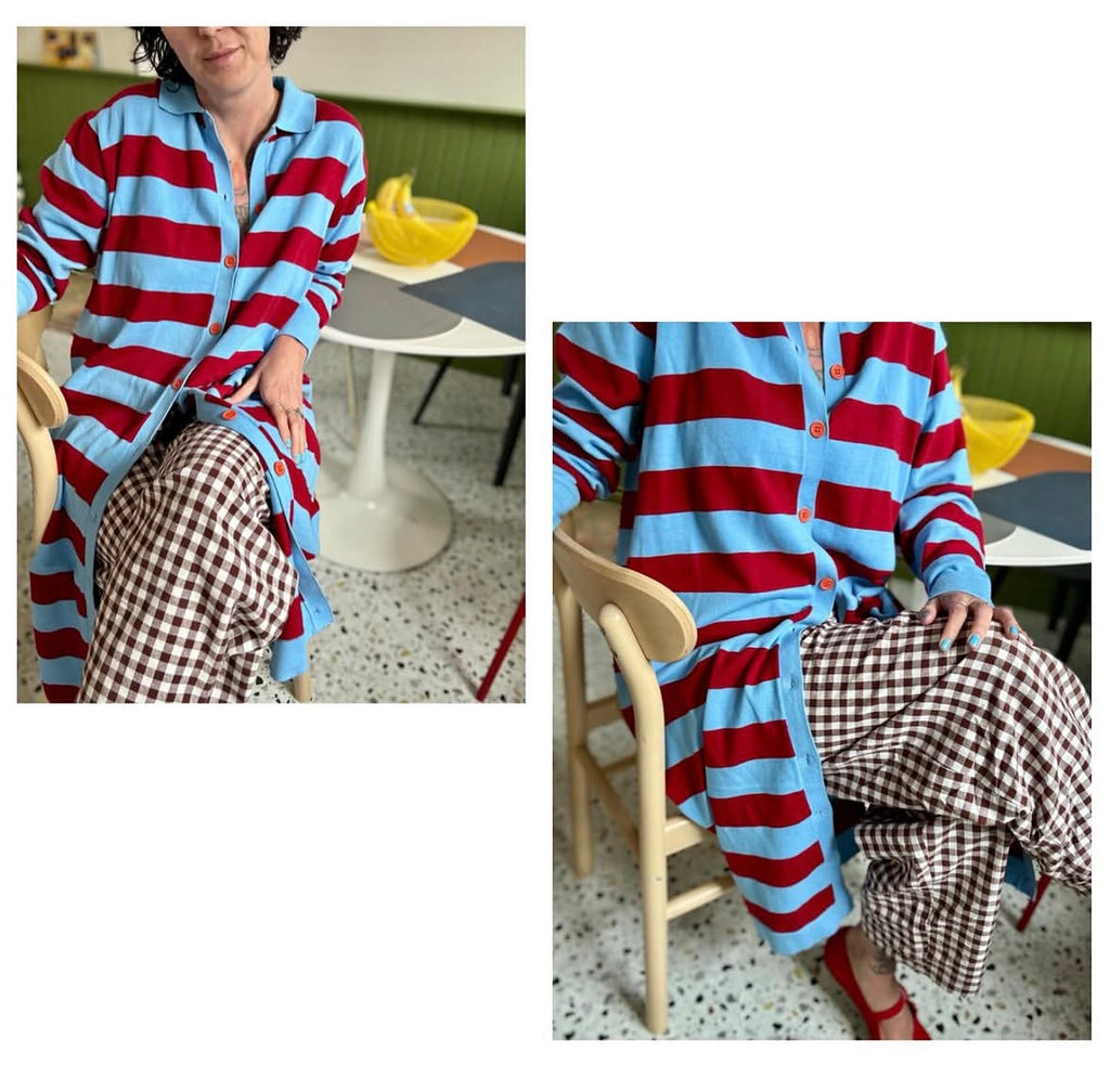 RedSky Red/Blue Long Cardigan L/XL