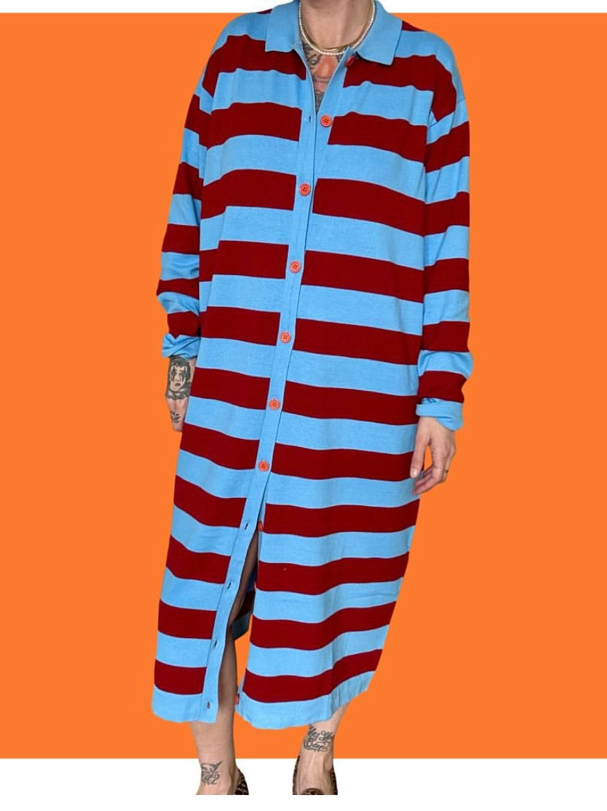 RedSky Red/Blue Long Cardigan L/XL